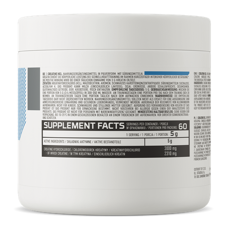 OstroVit Creatina HCL 300 g Black Currant & Cherry – 3000 mg por Porción, 60 Servicios, Alta Solubilidad