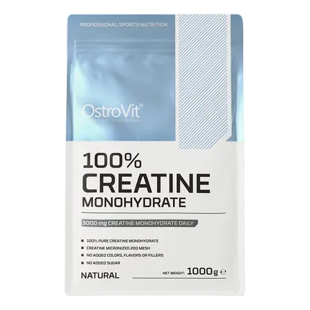 OstroVit Creatina Monohidratada 1 kg Sin Sabor – Formato Ahorro, +200 Porciones de 5 g