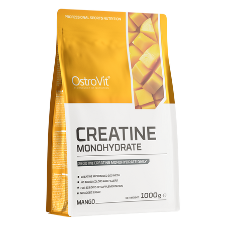 OstroVit Creatina Monohidratada 1 kg Mango – Formato Ahorro con +200 Servicios de 5 g