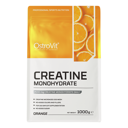 OstroVit Creatina Monohidratada 1 kg Orange – Formato Ahorro con +200 Servicios de 5 g