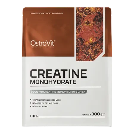 OstroVit Creatina Monohidratada 300 g Cola – Calidad Europea, 60 Porciones de 5 g