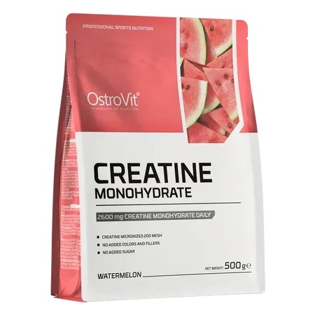 OstroVit Creatina Monohidratada 500 g Watermelon – Calidad Europea para Fuerza y Rendimiento