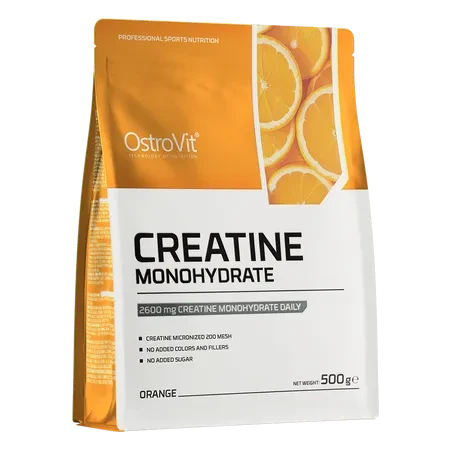 OstroVit Creatina Monohidratada 500 g Orange – Calidad Europea para Fuerza y Rendimiento