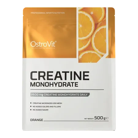 OstroVit Creatina Monohidratada 500 g Orange – Calidad Europea para Fuerza y Rendimiento