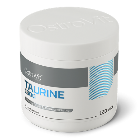 OstroVit Taurina 1500 mg 120 Cápsulas – Aminoácido para Energía, Resistencia y Salud Cardiovascular