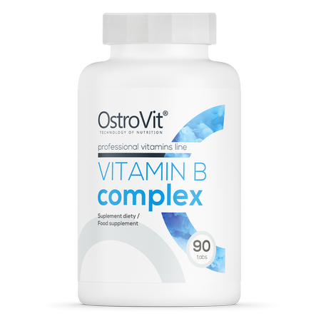 OstroVit Vitamina B Complex 90 Tabs – Complejo Vitamínico B para Energía, Metabolismo y Sistema Nervioso