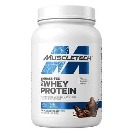 MuscleTech 100% Grass-Fed Whey Protein 1.8 lb | 20g Proteína | 23 Porciones