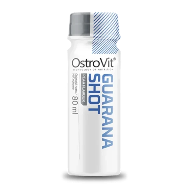 OstroVit Guarana Shot 80 ml Pear – Energía Natural de Guaraná, Listo para Tomar