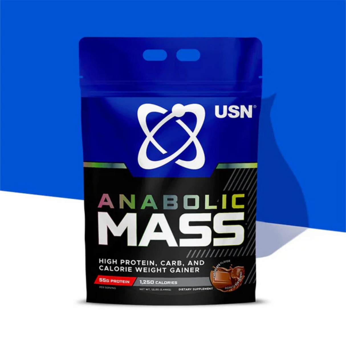 imagen de diseño del ganador de peso de la marca de usn anabolic mass sabor chocolate 