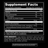 Información nutricional de Creatina Animal Chew Tabs, 5g por porción