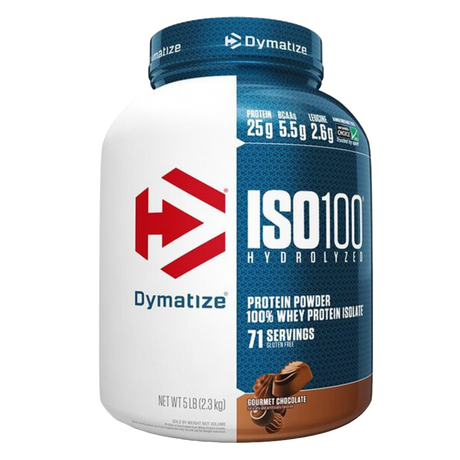 proteina iso 100 de la marca dymatize para ganancia muscular 