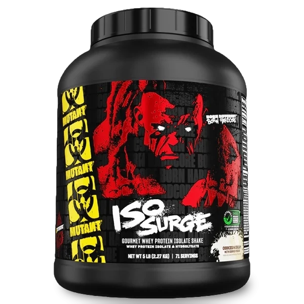 Mutant ISO Surge 5 lb Cookies and Cream – Proteína Aislada de Suero Gourmet para Músculo Magro y Definición