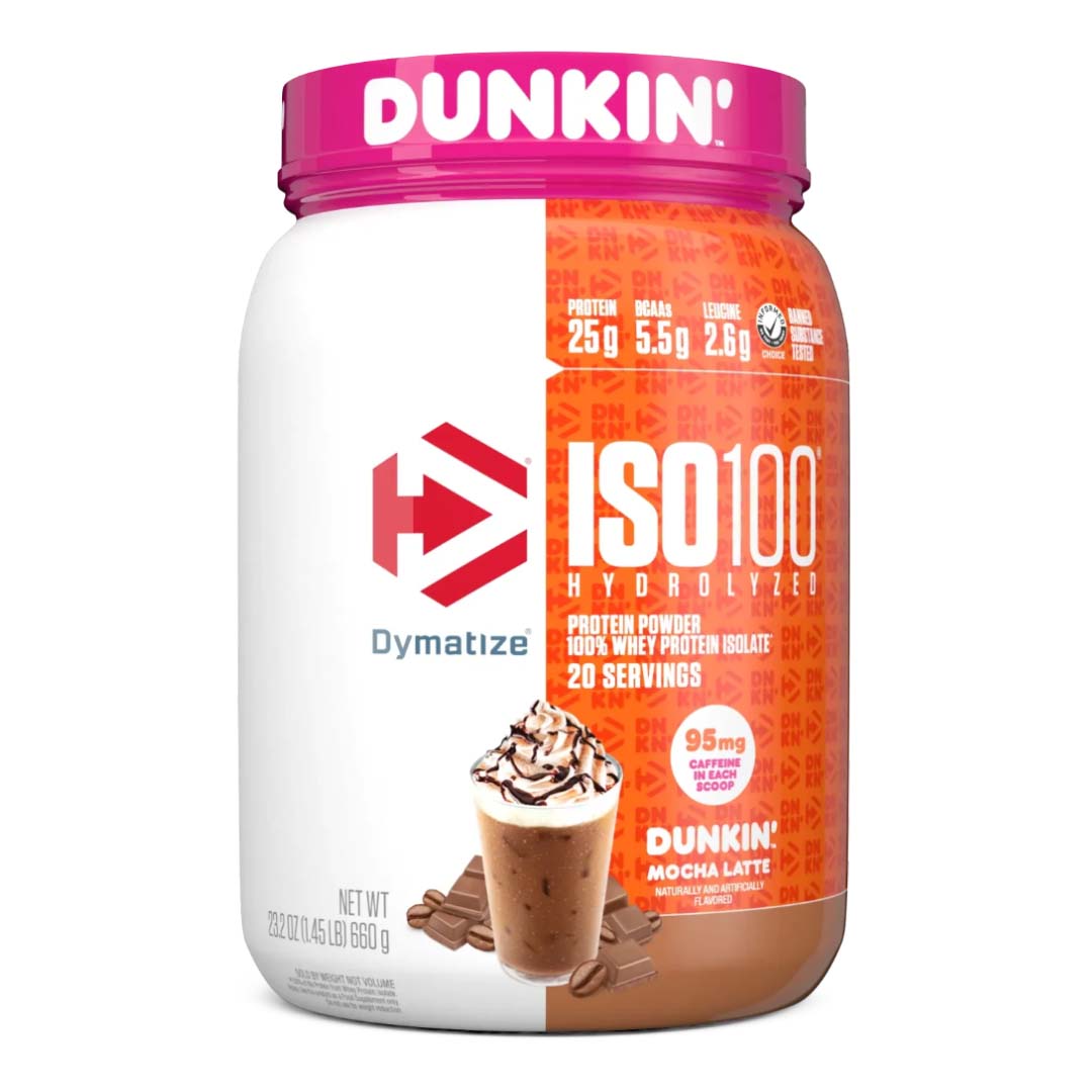 ISO 100 Dunkin 1.4 LB | 25g Proteína Hidrolizada, Sin Lactosa, 20 Porciones