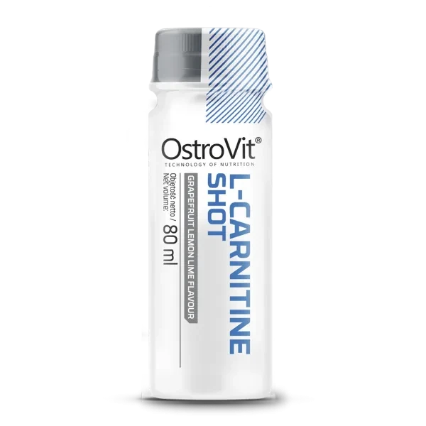 OstroVit L-Carnitina Shot 80 ml Grapefruit Lemon Lime – Quema de Grasa y Energía, Listo para Tomar