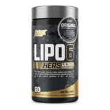 Lipo-6 Black Hers Ultra Concentrate de Nutrex — cápsulas con 222 mg de cafeína, L-carnitina, folato, vitamina B12 y cromo — envase de 60 cápsulas