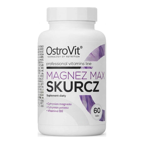 Magnesio Max de OstroVit — citrato de magnesio con potasio y vitamina B6, 60 comprimidos — envase professional vitamins line