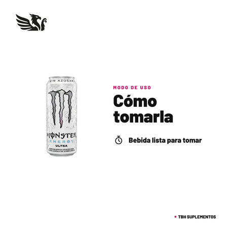 Monster Energy — cómo tomarla, modo de uso: Bebida lista para tomar. Consumo máximo diario: 2 porciones (1 envase). Una vez abierta, refrigerar. 100% original, envío a todo Chile.