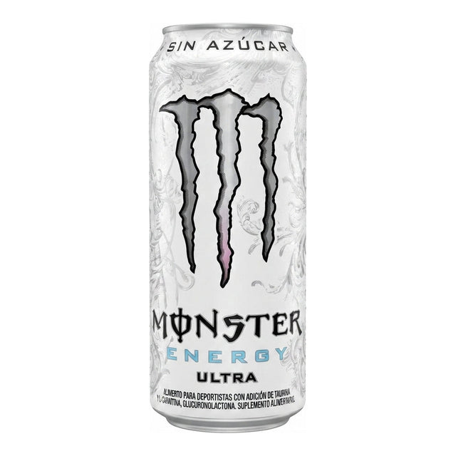Bebida energética Monster Energy Ultra 473 ml - sin azúcar, con taurina y cafeína - vista frontal de la lata