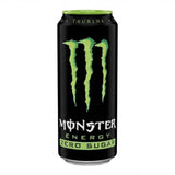 Monster Energy Zero Sugar 473 ml - bebida energética sin azúcar con taurina, cafeína y L-carnitina - vista frontal de la lata