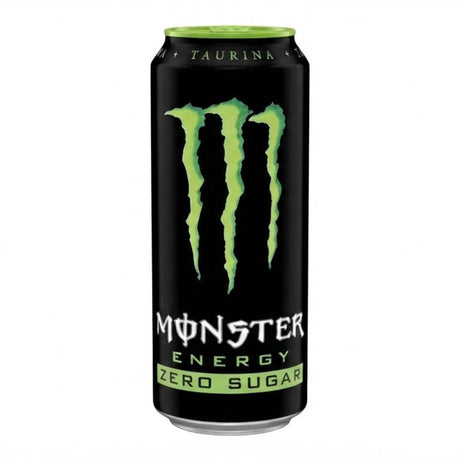 Monster Energy Zero Sugar 473 ml - bebida energética sin azúcar con taurina, cafeína y L-carnitina - vista frontal de la lata