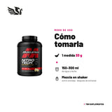Nitro-Tech 100% Whey Gold MuscleTech — cómo tomarla, modo de uso: 1 medida (33 g) en 150–300 ml de agua o leche, entre comidas o antes/después de entrenar. 100% original, envío a todo Chile.