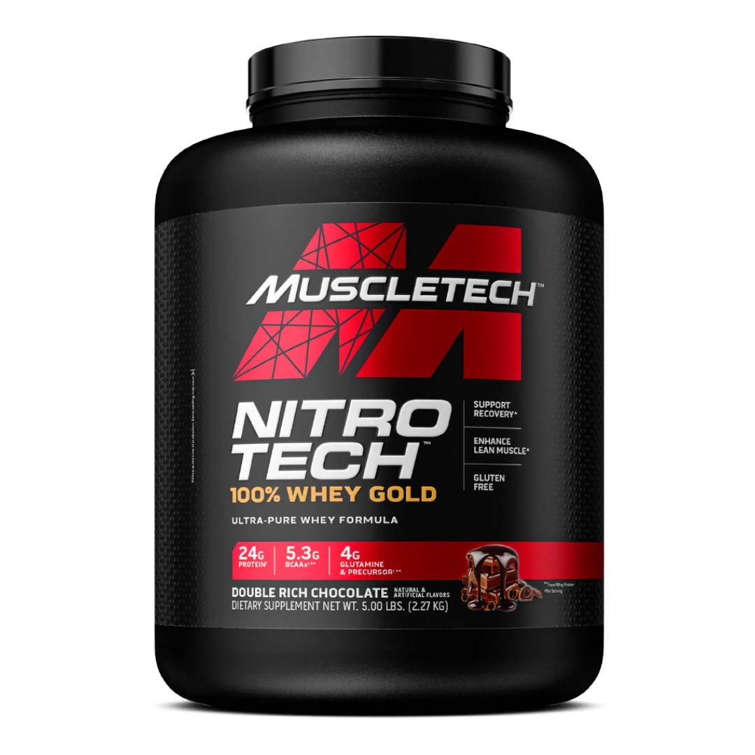Nitro-Tech 100% Whey Gold 5 LB | 25g Proteína, Microfiltrada, 69 Porciones
