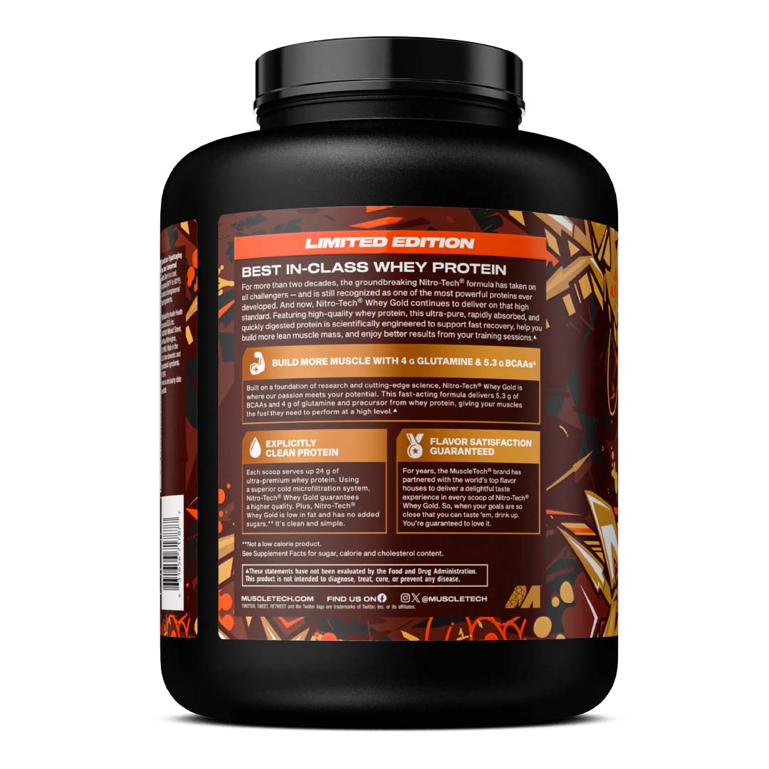 Nitro-Tech 100% Whey Gold 5 LB | 25g Proteína, Microfiltrada, 69 Porciones