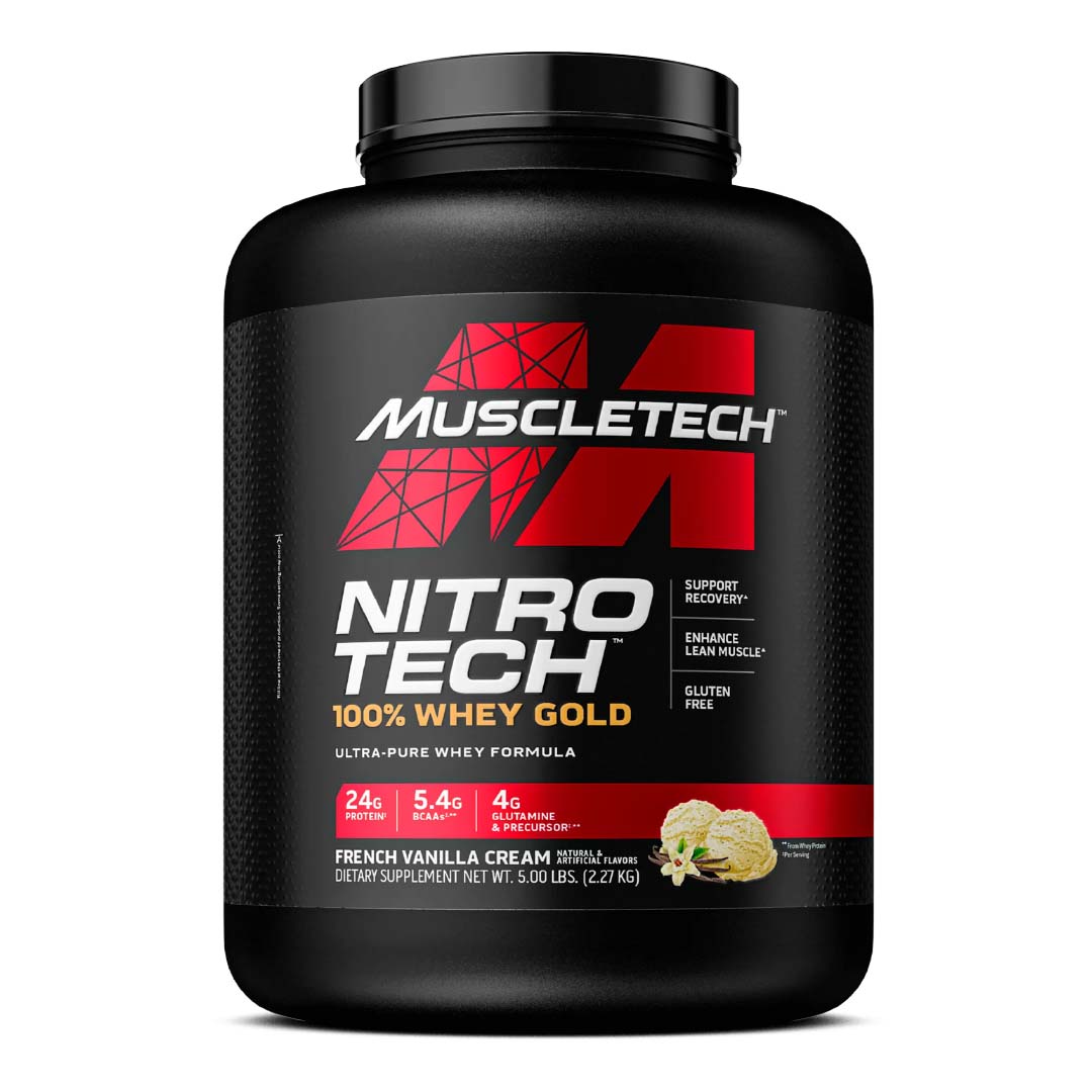 Nitro-Tech 100% Whey Gold 5 LB | 25g Proteína, Microfiltrada, 69 Porciones