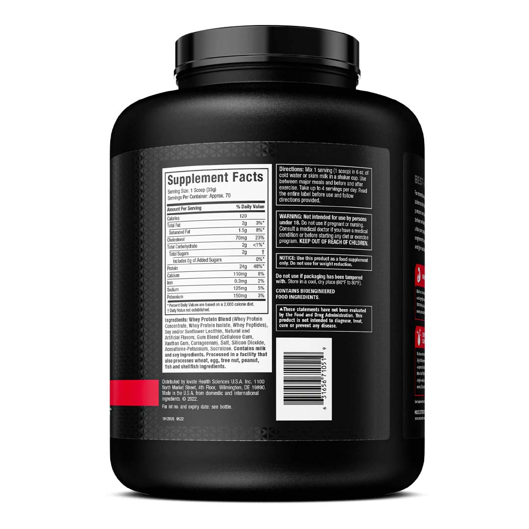 Nitro-Tech 100% Whey Gold 5 LB | 25g Proteína, Microfiltrada, 69 Porciones