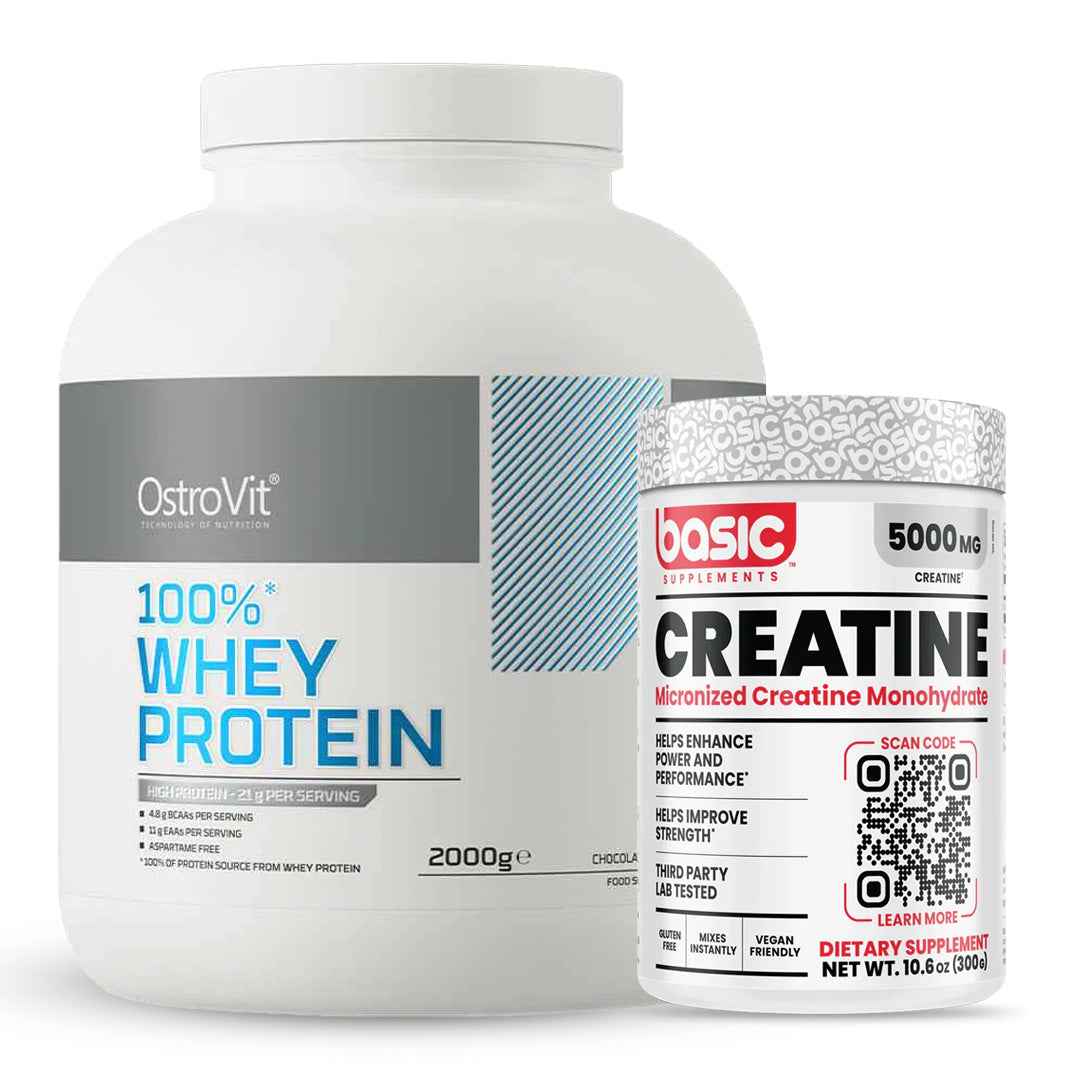 Pack OstroVit Whey 4.4lb Chocolate + Creatina Basic | Stack Europeo