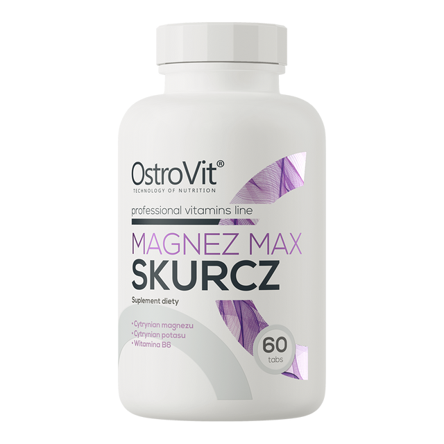 OstroVit Magnesio B6 Max Skurcz Extreme 60 Tabs – Fórmula Anticalambre de Alta Potencia para Deportistas