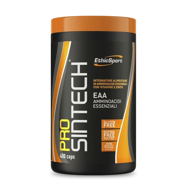 EthicSport Prosintech EAA 400 Caps – Aminoácidos Esenciales + Vitaminas B + Zinc para Recuperación Muscular