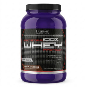 Proteína Prostar 100% Whey Ultimate Nutrition sabor Chocolate — envase de 2 lb (907 g) — 25 g de proteína por porción — vista frontal