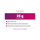 Protein Joy QNT — 23 g de proteína por porción; Baja en azúcar (2,4 g); Cobertura de chocolate con leche y crispies de soya; Snack práctico para después de entrenar o entre comidas