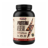 Proteína Vegana GoHard aislada de soya sabor Cappuccino 1 kg - 27 g de proteína por porción, libre de azúcar, gluten y lactosa - vista frontal del envase