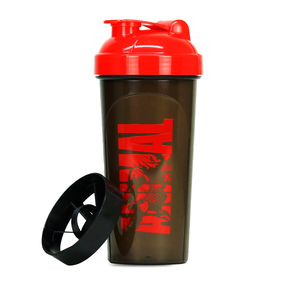 Shaker Animal Red 700 ml con tapa a prueba de fugas