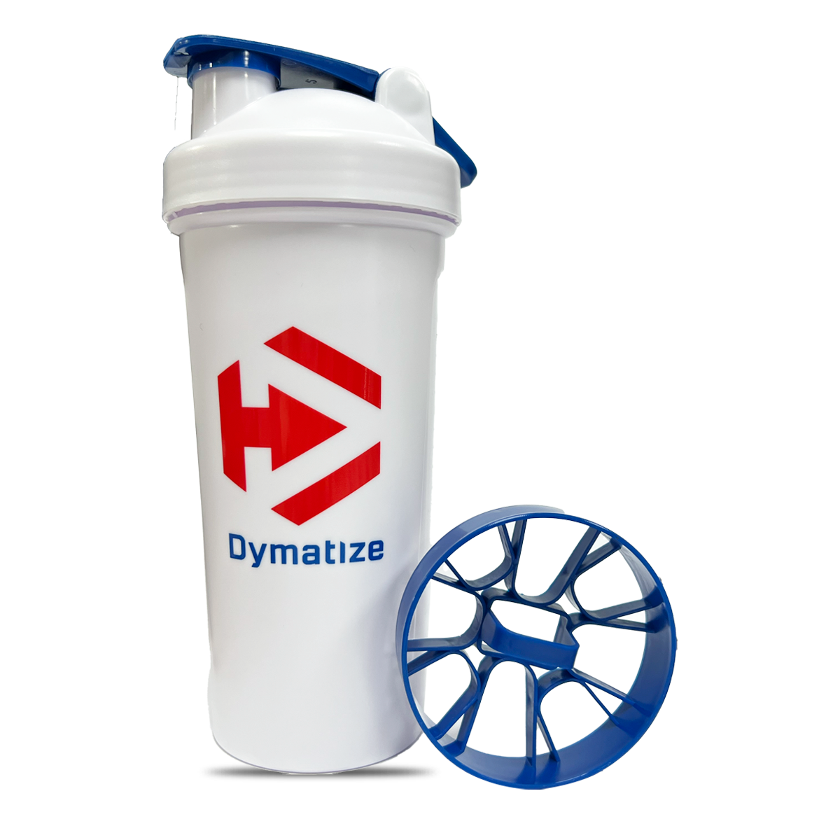 Shaker Dymatize Blanco 700 ml con tapa a prueba de fugas