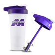 Shaker MuscleTech White Purple 600 ml, vaso mezclador libre de BPA