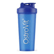 Shaker OstroVit de 600 ml azul translúcido — coctelera libre de BPA y DEHP con tapa a rosca, pico abatible y argolla — logo OstroVit