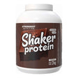 Proteína Shaker Protein Strongest Nutrition sabor Chocolate — whey con colágeno, 20 g de proteína por porción — vista frontal del envase