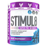 pre entreno  stimul8 sabor blue raspberry de la marca finaflex