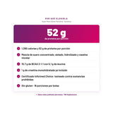 Super Mass Gainer Dymatize — 52 g de proteína por porción; 1.280 calorías y 52 g de proteína por porción; Mezcla de suero concentrado, aislado, hidrolizado y caseína micelar; 10,7 g de BCAA 2:1:1 con 5,1 g de leucina; 1 g de creatina monohidratada ya incluido…
