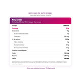 Super Mass Gainer Dymatize — información nutricional por porción, datos verificados del envase