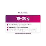 Twenty's Your Goal — 19-20 g de proteína por porción; Alta en fibra (14-18 g según sabor) y desde 127 kcal; Baja en azúcar (2,2-3 g) — sin sellos 'Alto en'; Cobertura de chocolate, ideal post-entreno o como colación