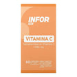 Vitamina C 1.000 mg de Infor — 60 comprimidos recubiertos de ácido ascórbico, sin azúcar, gluten ni lactosa — caja