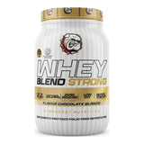 Proteína Whey Blend Strong Strongest Nutrition sabor Chocolate Blanco — mezcla de proteína de suero, 22 g de proteína por porción — vista frontal del envase